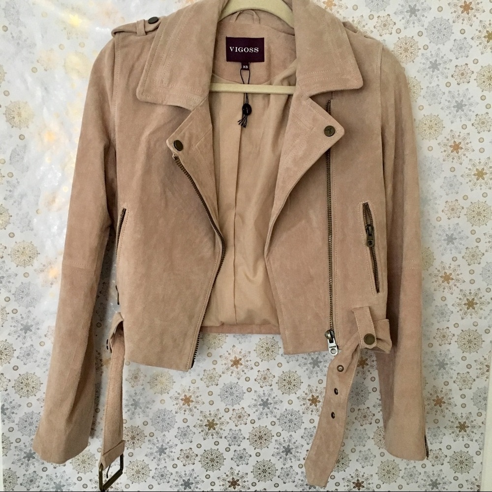 Real Suede Moto Jacket